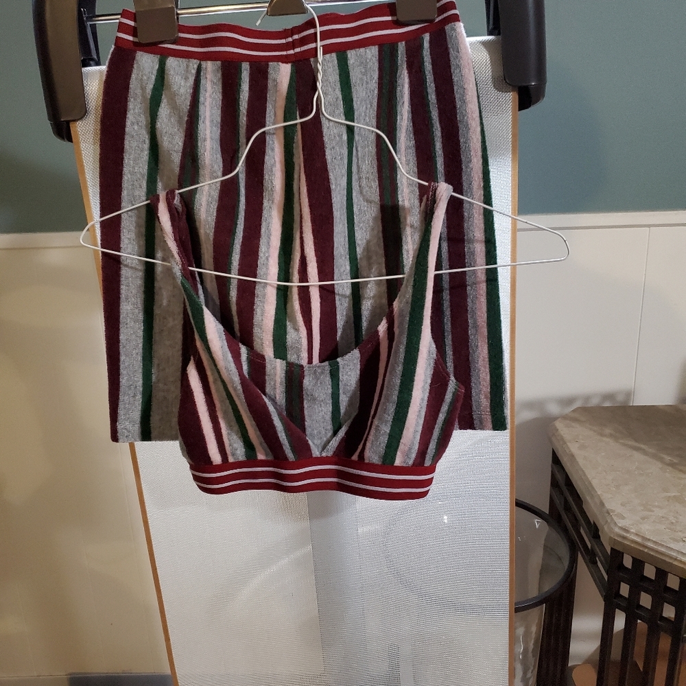 Crop top and skirt outfit-urban outfitters